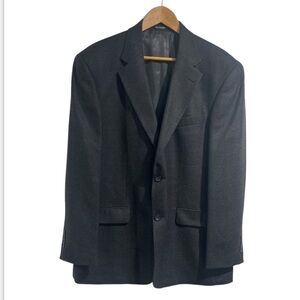 Oscar De La Renta suit coat 2‎ button closure sz 44 regular lambswool & cashmere